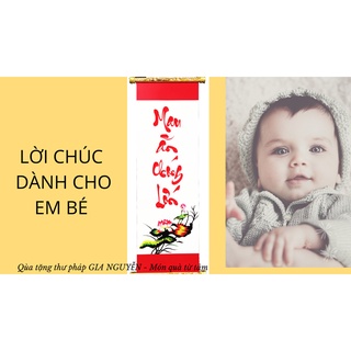 thư pháp tặng thôi nôi
