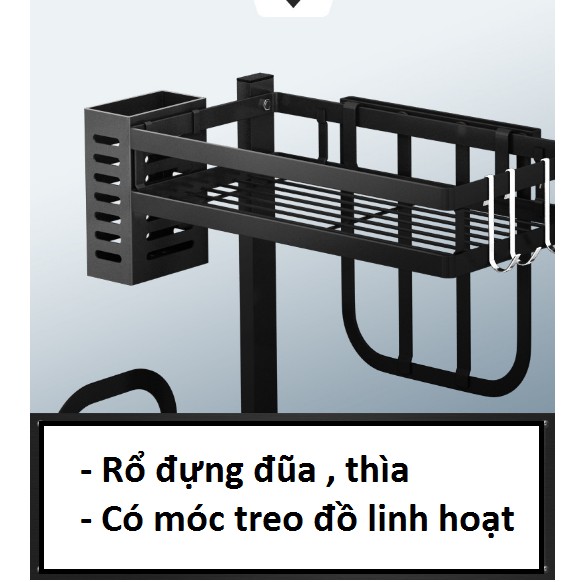 Kệ gia vị nhà bếp 2 tầng 3 tầng, kệ đựng đồ đa năng chất liệu thép cao cấp sơn tĩnh điện chống han gỉ LABI VN LB069