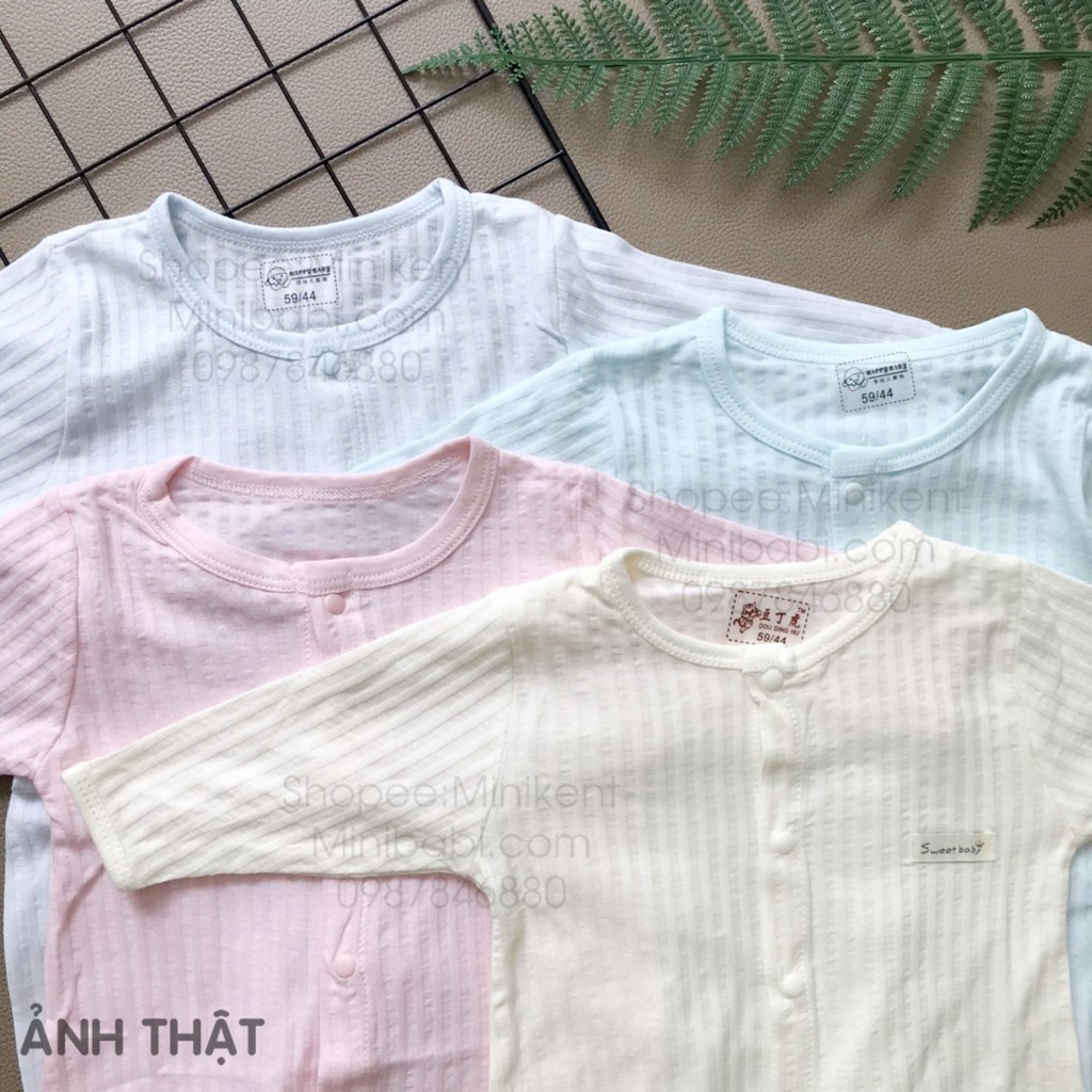 Body Dài Tay, Bodysuit Pure Cotton Mềm Mại, Siêu Thoáng Khí, Thấm Hút Mồ Hôi, Siêu Nhẹ | 1-12 Tháng