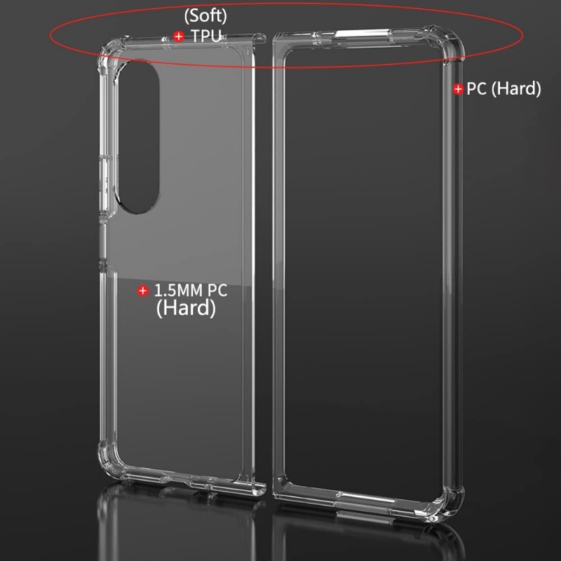 Bao Da Điện Thoại Trong Suốt Chống Sốc Chống Trầy Xước Cho Samsung Galaxy Z Fold 4