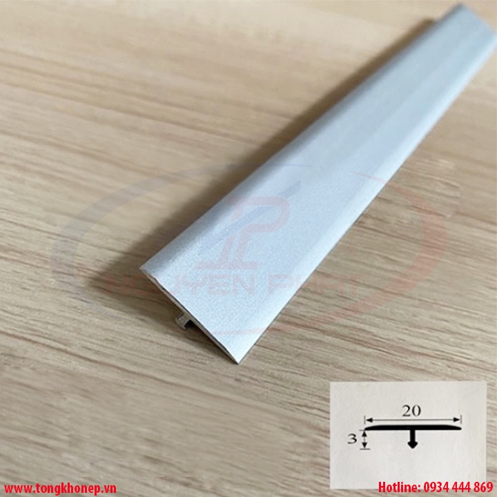 Nẹp nối sàn nhựa chữ T chân 3mm