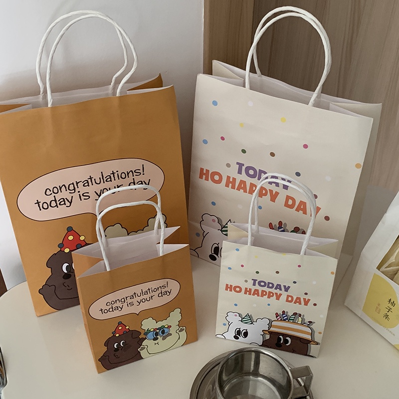Túi Tote Đựng Quà Tặng Sinh Nhật Họa Tiết Hoạt Hình Dễ Thương