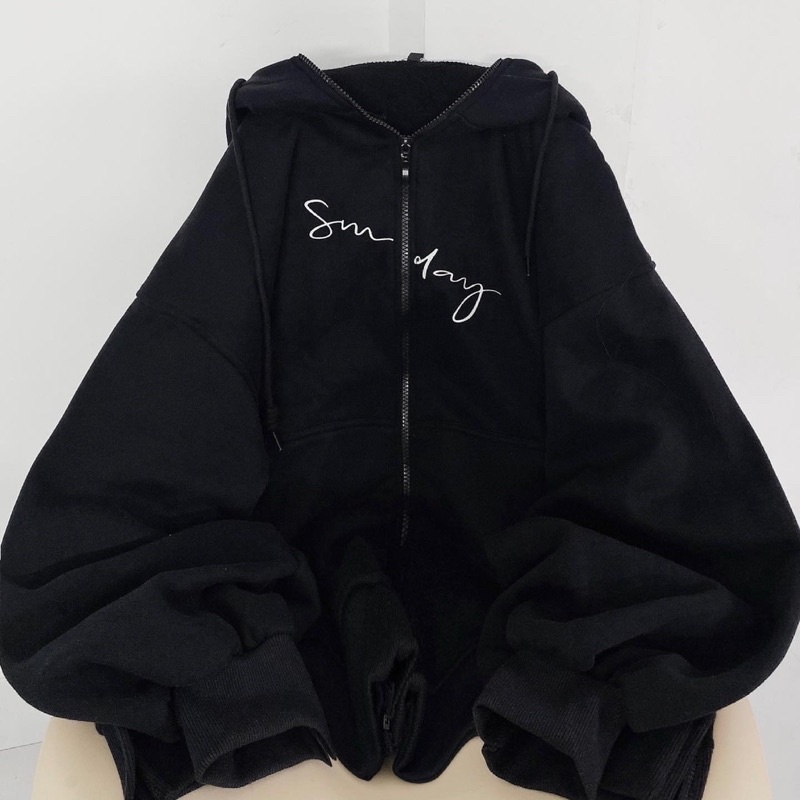 [ sẵn ] Áo Khoác Nỉ Form Rộng Dây Kéo SOMEDAY ulzzang unisex pqk | BigBuy360 - bigbuy360.vn