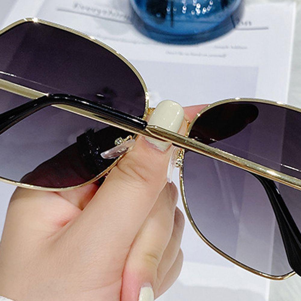 Forbetter Kính Mát Gọng Kim Loại Lớn Phân Cực Hình Đa Giác Thời Trang Du Lịch Mua Sắm Cho Nữ