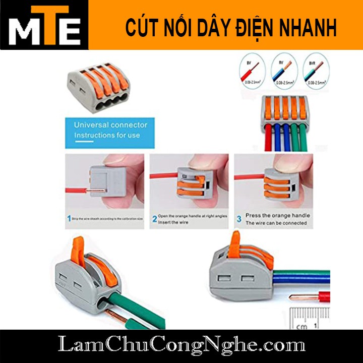 Combo 2 cút nối dây điện nhanh PCT 212, 213