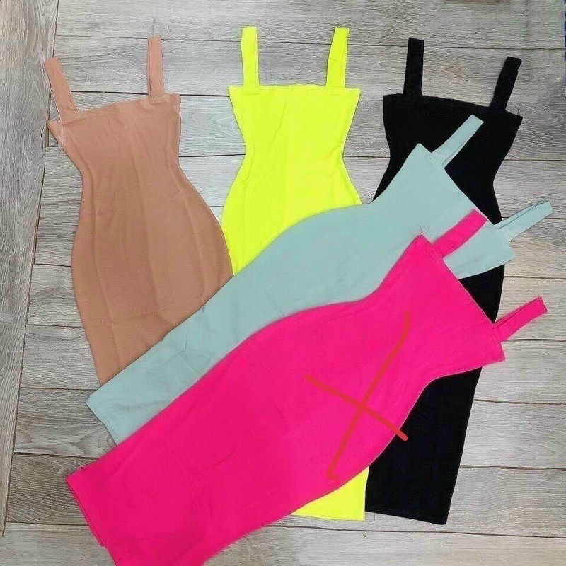 [Mã FAMAYWA2 giảm 10K đơn 50K] Đầm body 2 dây bảng to chuẩn form - Free size dưới 53kg - Carotshop | BigBuy360 - bigbuy360.vn