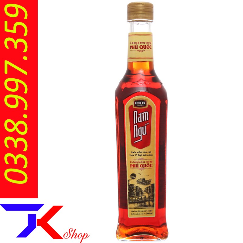 Nước mắm cao cấp Nam Ngư Phú Quốc đậm đặc 32 độ đạm chai 500ml