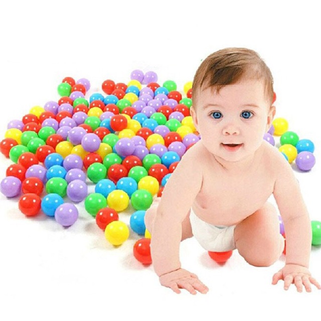 COMBO 100 QUẢ BÓNG NHỰA NHIỀU MÀU CHO BÉ