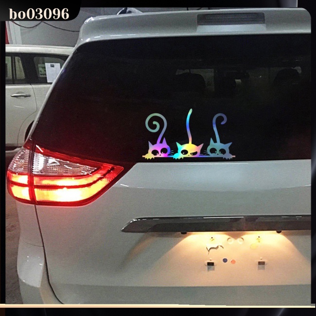 Decal Dán Trang Trí Xe Hơi Hình Mèo Dễ Thương D-2097