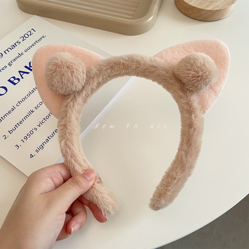 Haimeikang Băng đô phong cách tai mèo thời trang mùa thu đông dành cho nữ