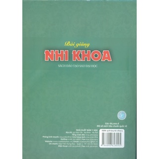 Sách - Bài Giảng Nhi Khoa (Sách đào tạo sau đại học)