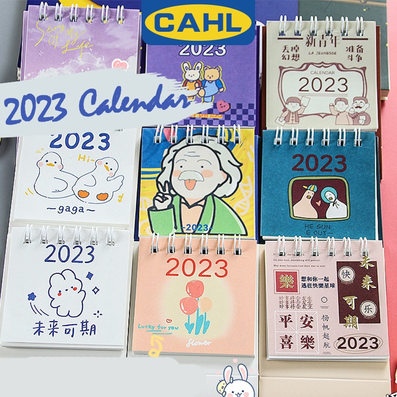 1 Lịch Để Bàn Mini 2023 65 * 70mm Hình Hoạt Hình Đáng Yêu, Kích Thước 2023