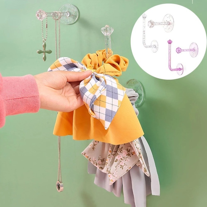 Giá Đỡ Pha Lê Treo Tường Tự Dính Không Trượt Chất Lượng Cao Cho Trang Sức Tóc Đồ Trang Sức