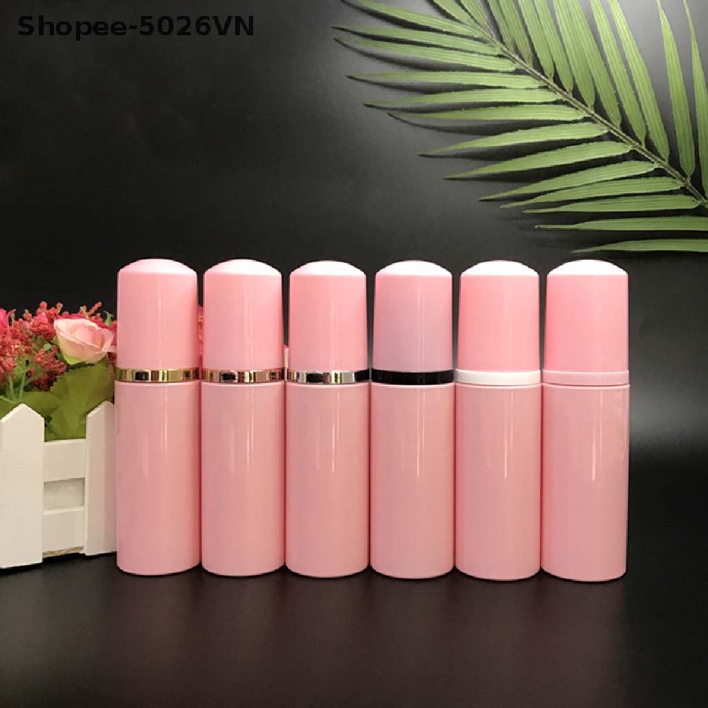 Chai Nhựa Rỗng 50ml Màu Hồng Dạng Bơm Dùng Đựng Mỹ Phẩm Tiện Dụng