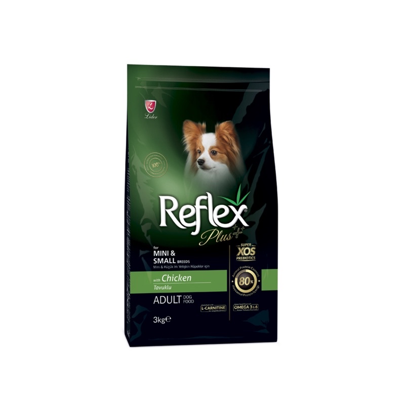 Reflex mini & small adult chicken - Thức ăn hạt khô vị thịt gà cho chó trưởng thành 3kg