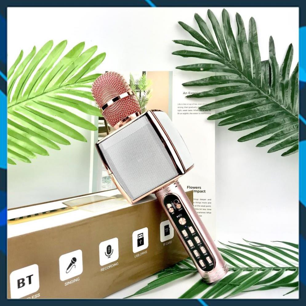 Mic Bluetooth Karaoke YS-91 có chỉnh giọng hỗ trợ ghi âm pass chuẩn không dây - BH6 tháng