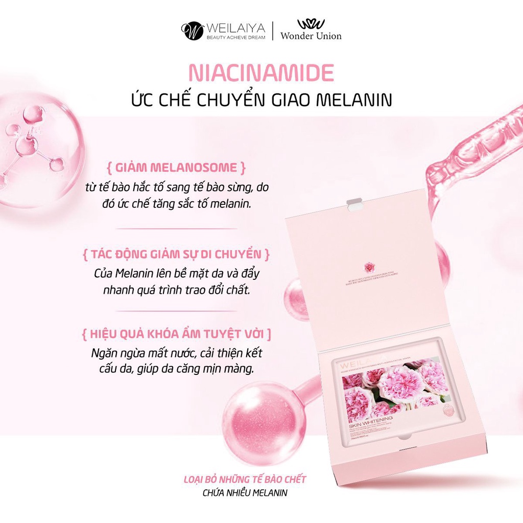 Mặt nạ Tái Sinh & Mặt nạ Trắng Da hộp 10 miếng Weilaiya