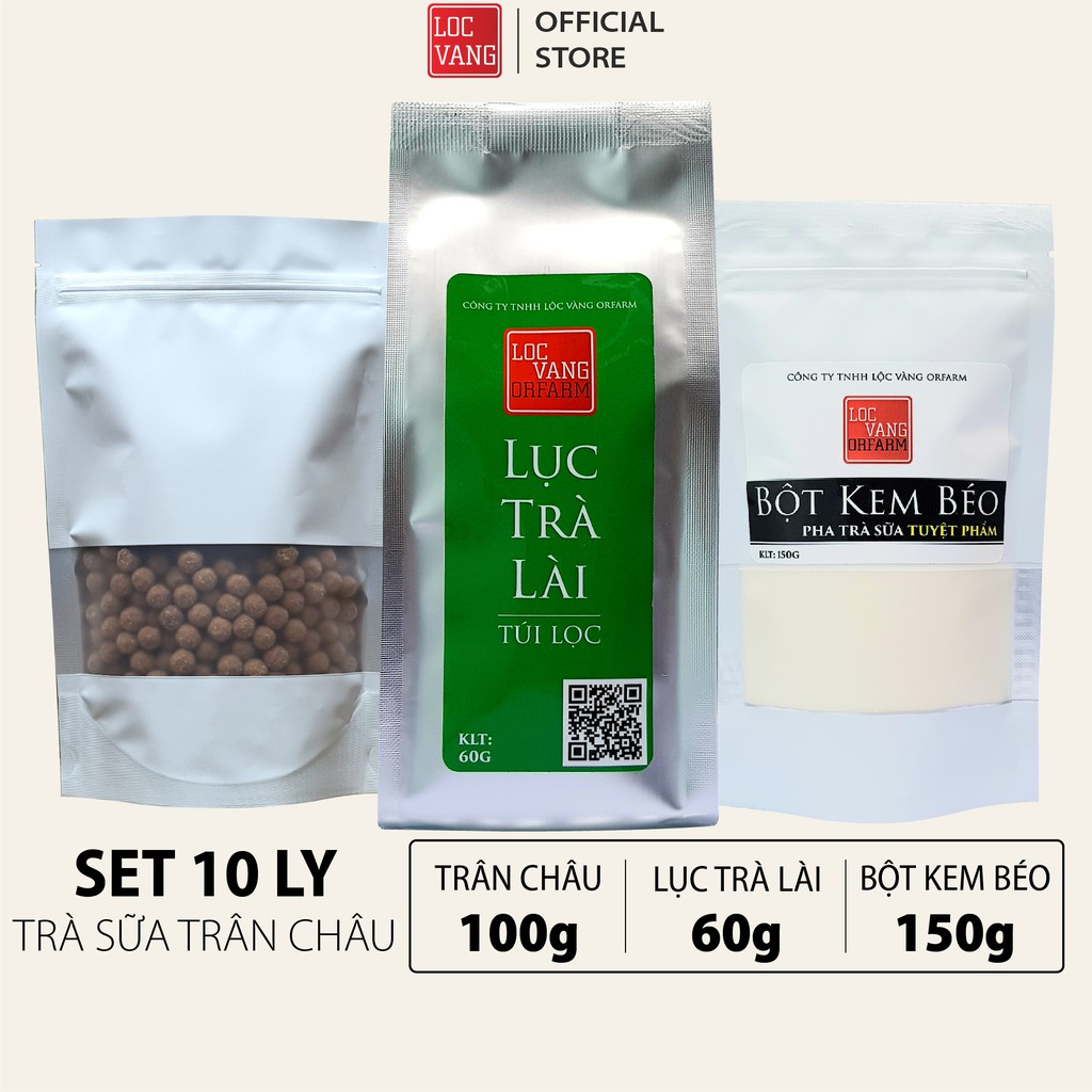 [QUÀ TẶNG LÀ 5 ỐNG HÚT] Trà Sữa Trân Châu SET 10 LY VỊ TRÀ LÀI Nguyên Liệu Làm Trà Sữa Tự Pha, Lục Trà Lài Bột Kem Béo