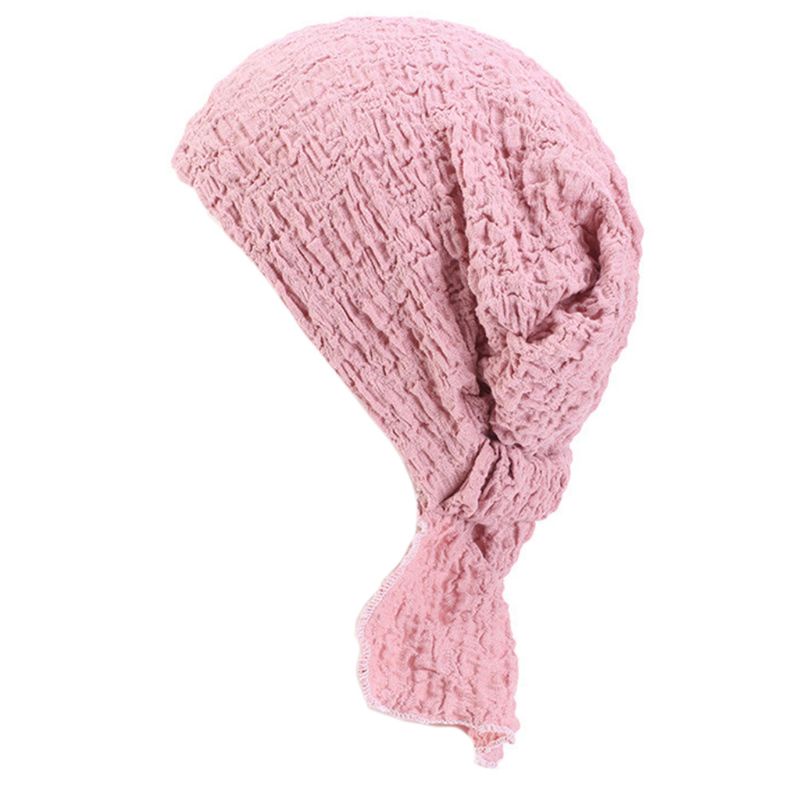 Mũ Trùm Đầu Kiêm Khăn Choàng Cổ Xếp Ly Nếp Nhăn Co Giãn Màu Sắc Tươi Sáng Cho Nữ