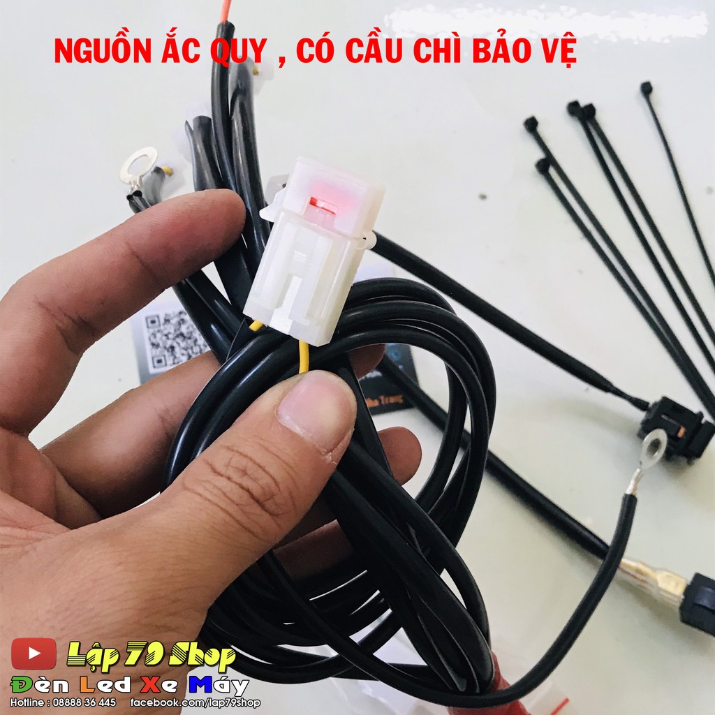 Mạch Passing On Off Gắn Đèn Trợ Sáng Mini Bi Cầu 3 dây