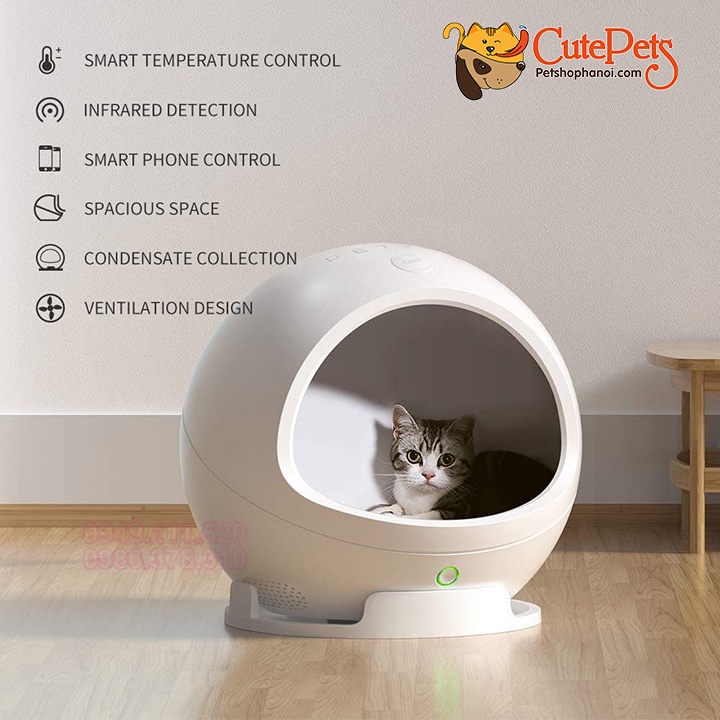 Nhà điều hòa thông minh PETKIT COZY cho chó mèo chính Hãng BH 12 tháng - CutePets