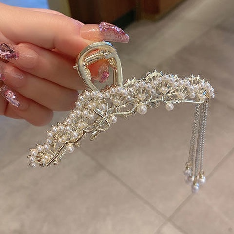 Kẹp Tóc Tua Rua Hình Cành Hoa Màu Vàng Phong Cách Trung Quốc Cho Bé Gái