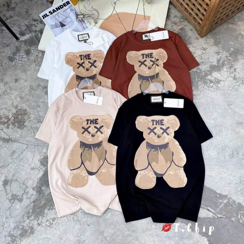 [Rẻ Vô Địch] Áo thun cotton tay lỡ unisex - - ÁO GẤU THE X X - - mẫu hot 2022