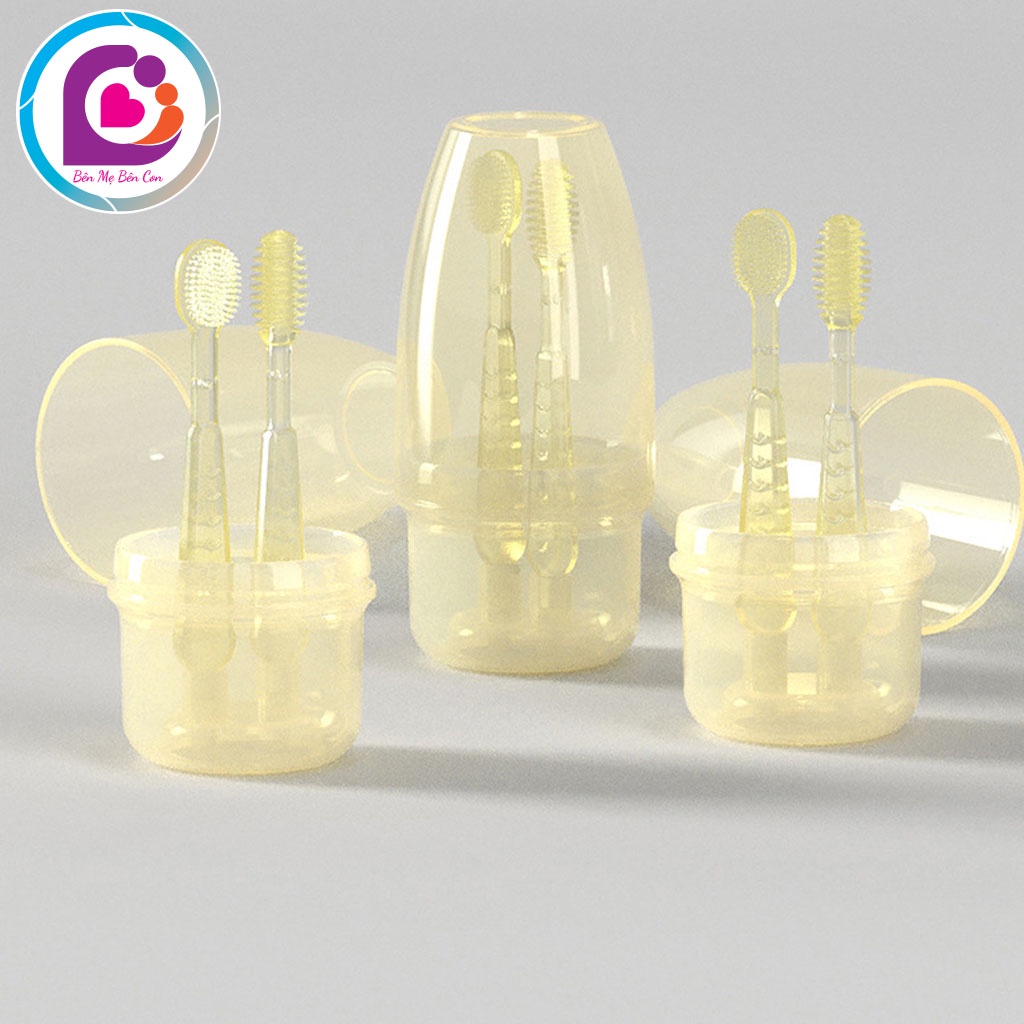 Rơ lưỡi cho bé kèm bàn chải đánh răng silicon cho bé 0-18 tháng  Mẫu Hot
