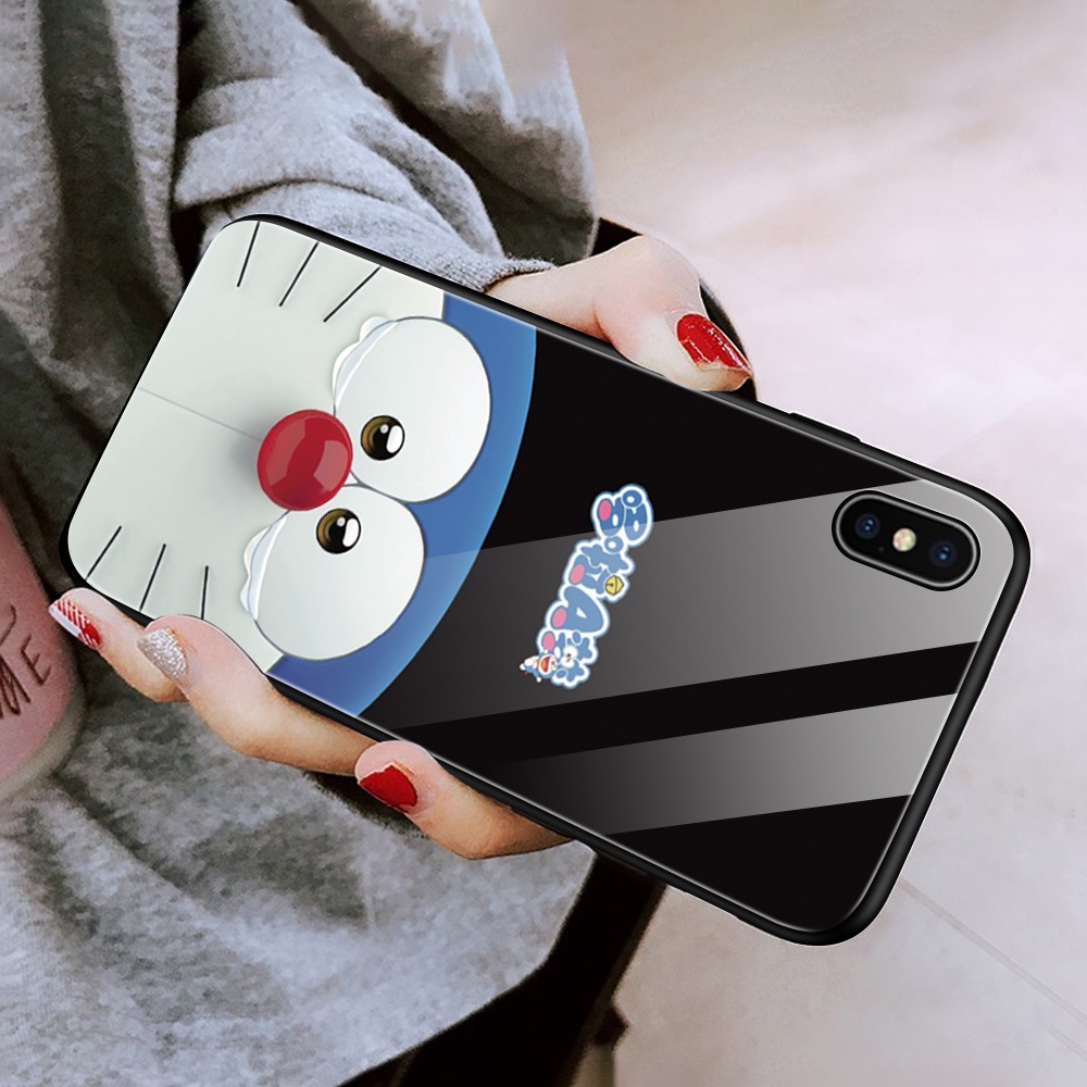 Ốp Điện Thoại Mặt Kính Cường Lực Hình Doraemon Cho Xiaomi Redmi Note 11 4G 5G Note 11S Note11 Pro 5G