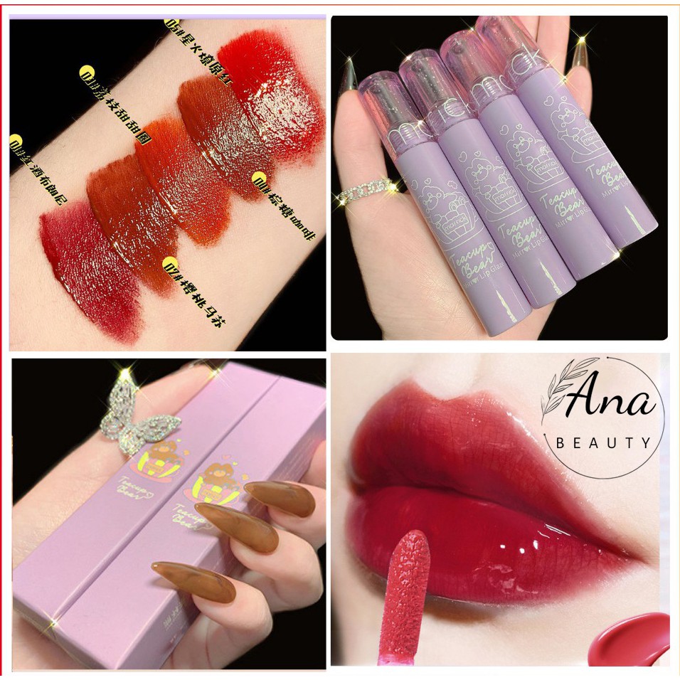 Son Kem Lì Maffick Gấu Ôm Cốc Vỏ Tím / Son kem lì MAFFICK Velvet Tint mềm môi Son Bóng Dưỡng Ẩm Mọng Môi Nội Địa Trung | BigBuy360 - bigbuy360.vn