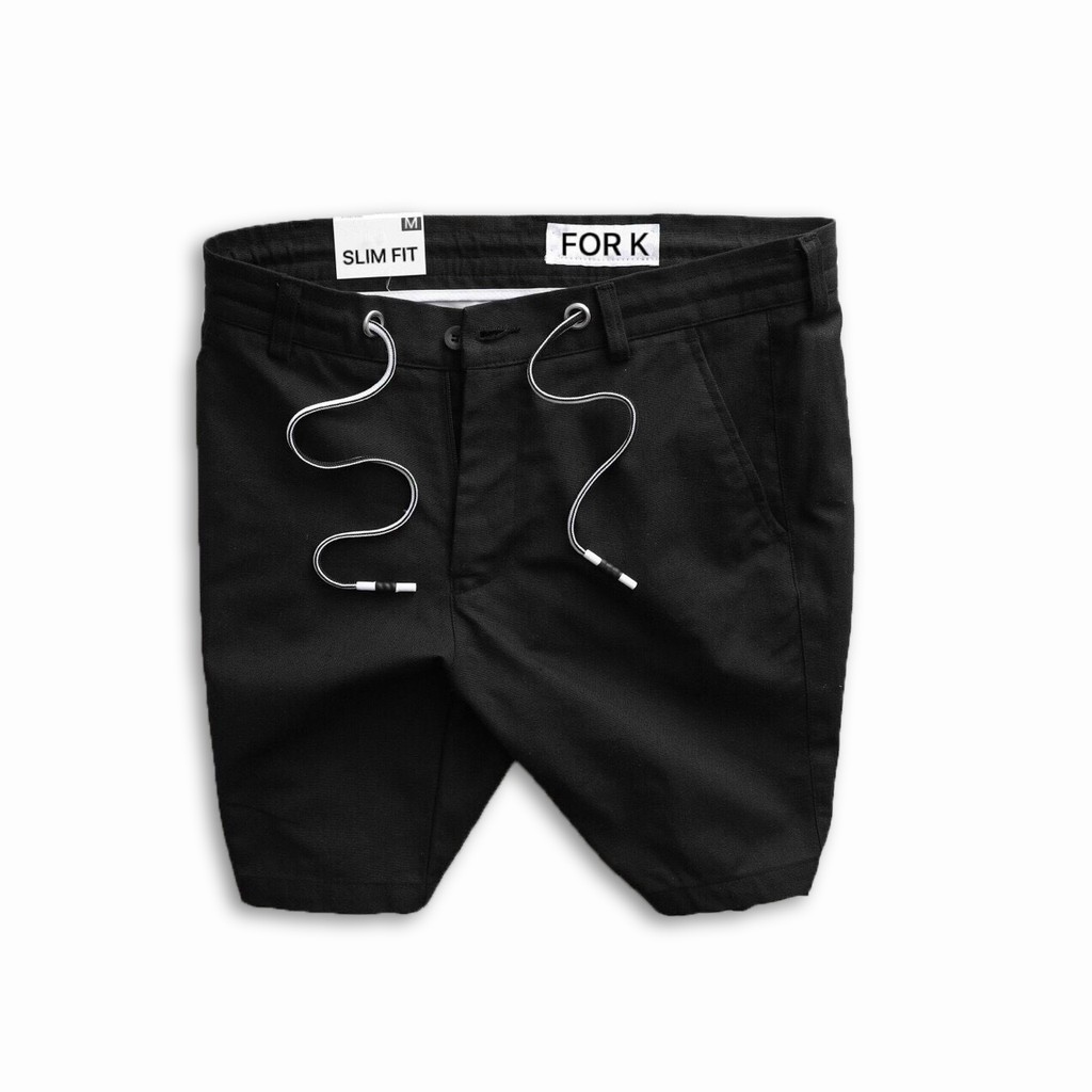 Quần short kaki nam cao cấp co giãn chính hãng lưng thun màu trắng đen siêu đẹp cao cấp H4 | BigBuy360 - bigbuy360.vn