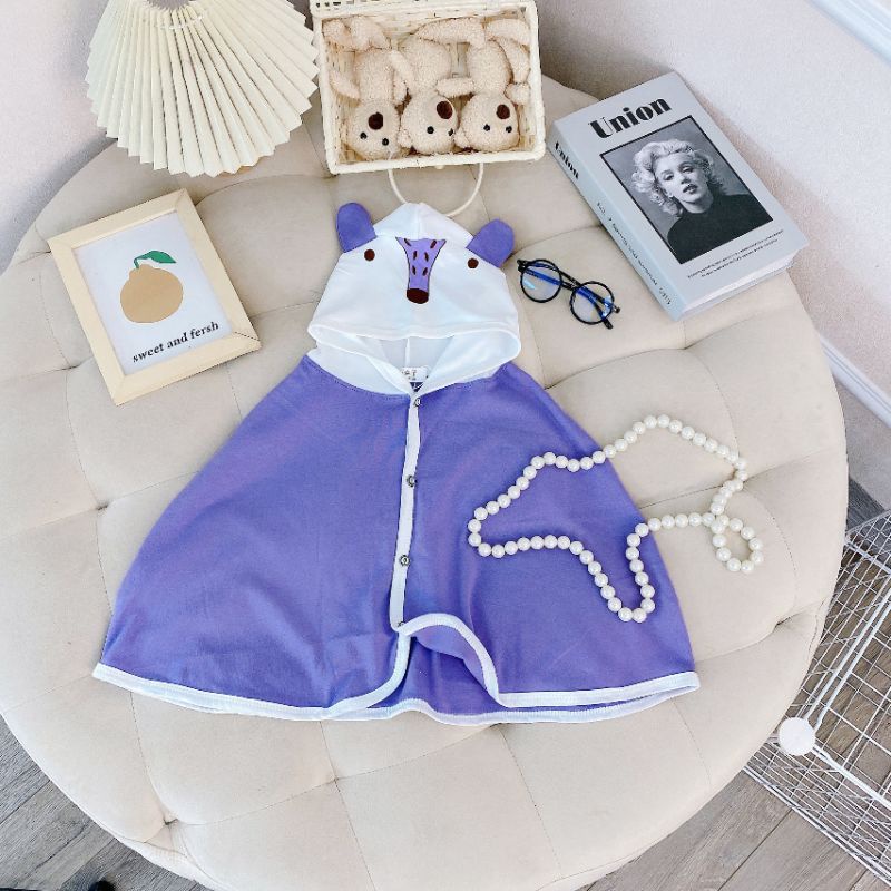 Áo Choàng Chống Nắng - Gió Mùa Hè Thu Kiểu Cánh Rơi Cho Bé 7-16Kg