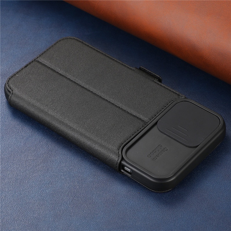 Ốp Điện Thoại Da Nắp Gập Có Ngăn Trượt Đựng Thẻ IPhone 14 Pro Max 13 Pro Max 7 8 6 6S Plus SE 2020