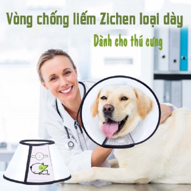 Loa đeo cổ chống liếm loại dày cho chó mèo Zi Chen