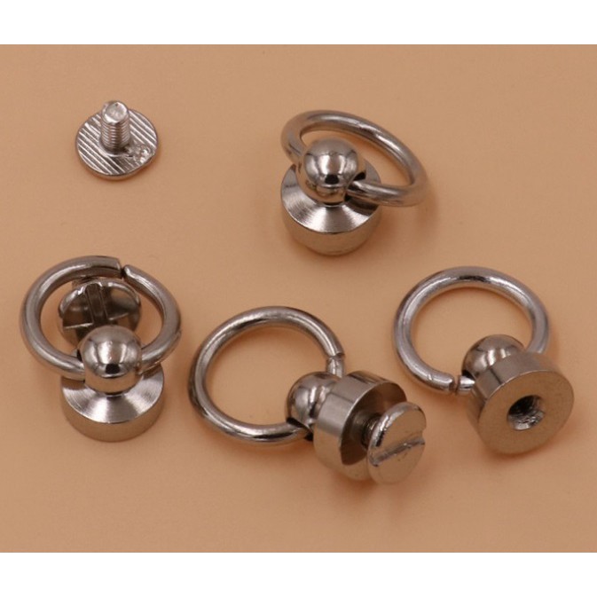 Chốt khoen vít đồng cho ví biker