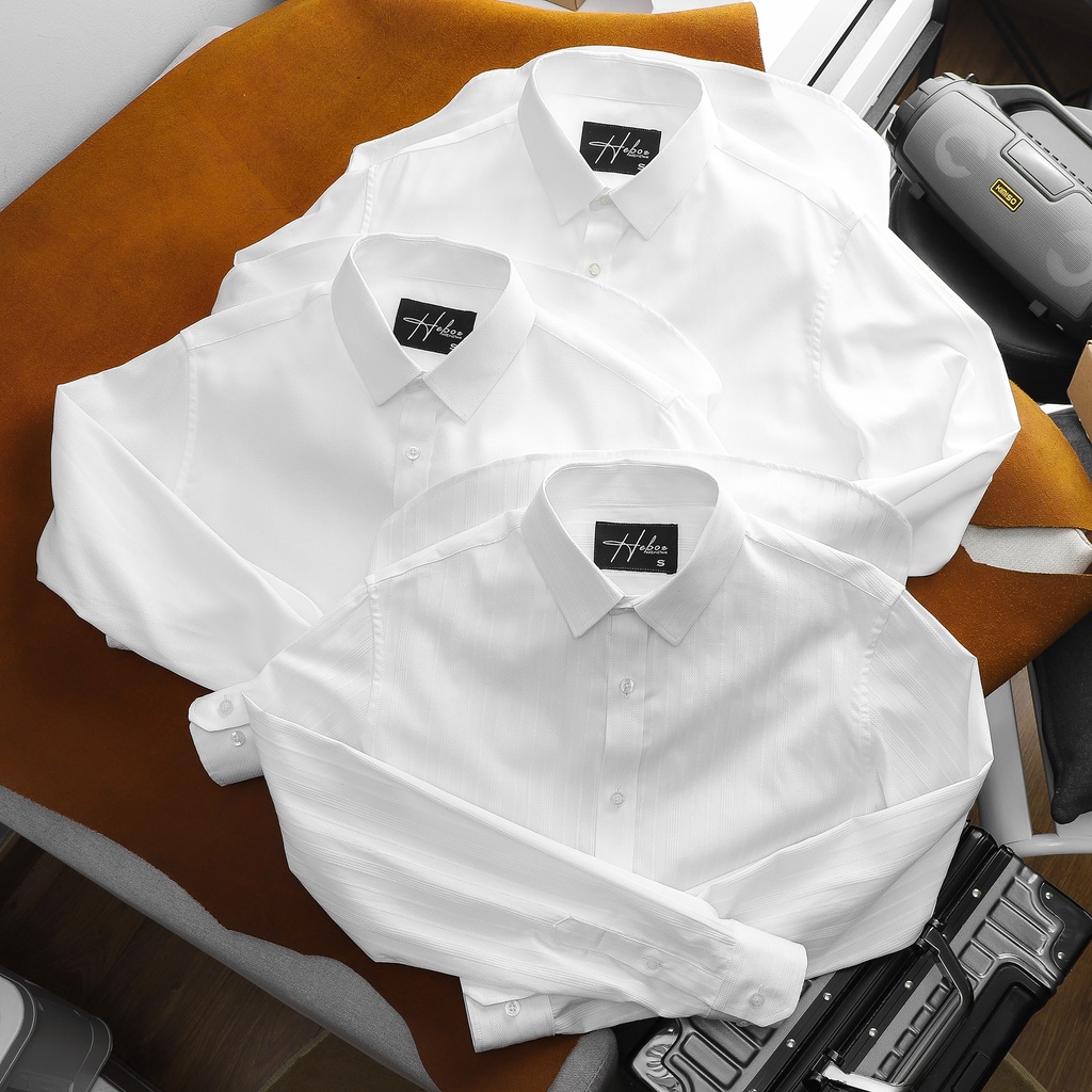 Áo sơ mi nam dài tay HEBOZ 010, chất cotton mềm mịn ít nhăn thoáng mát - 00001144