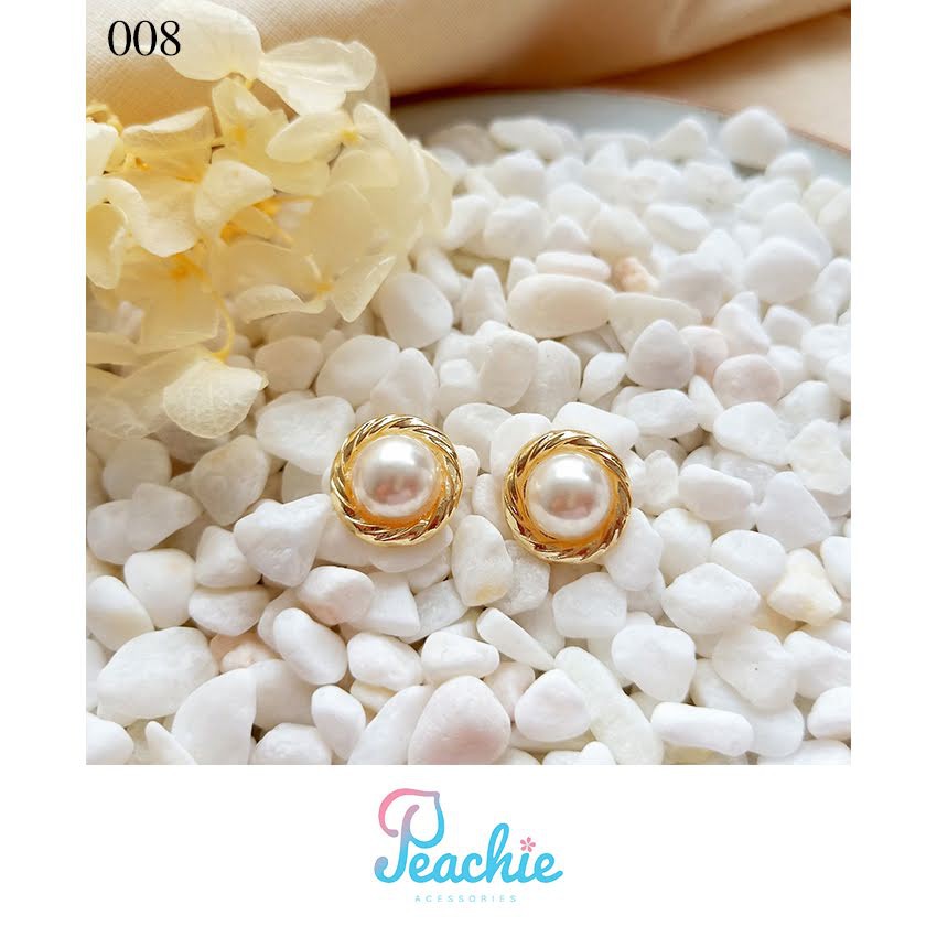 Khuyên tai bạc Peachie [CHÍNH HÃNG] mã 008