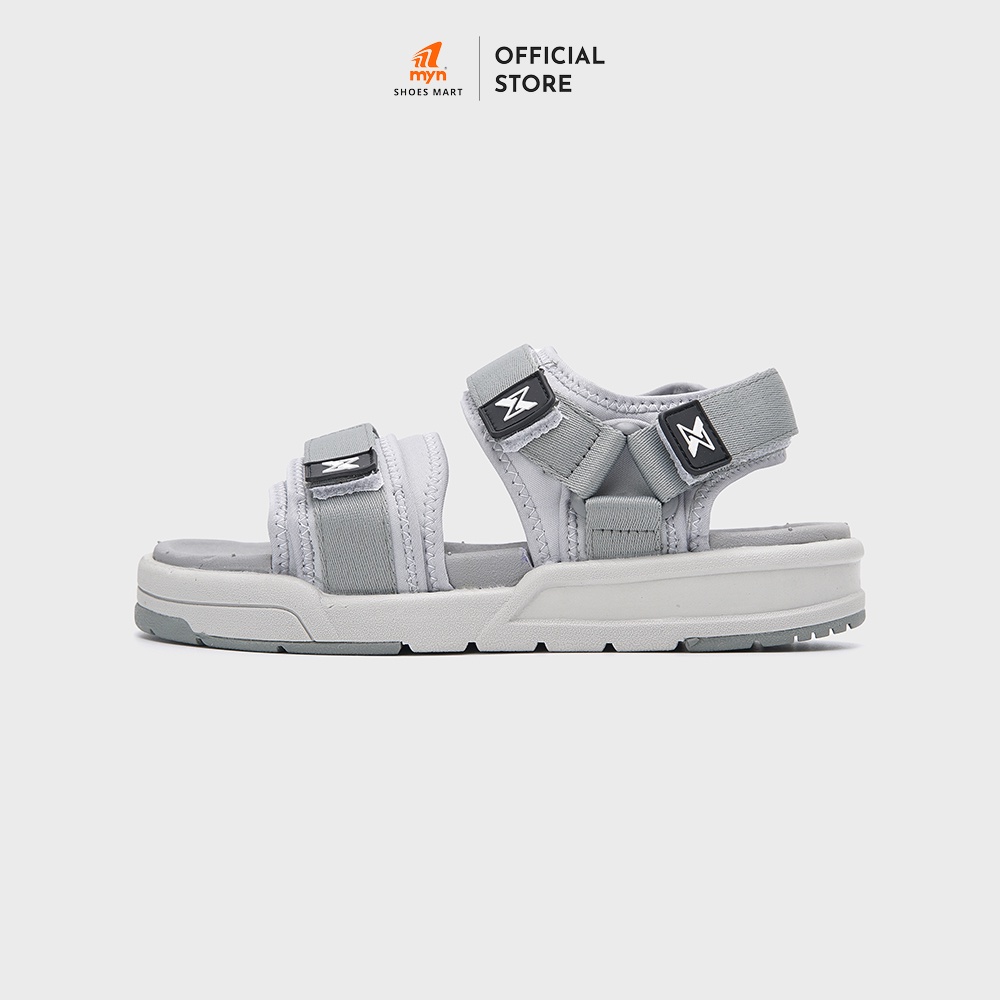 Sandal ZX Unisex Meta 2125 All Grey 2 quai bản to có đệm đế EVA 3.5cm 3 lớp chống trơn chống xẹp