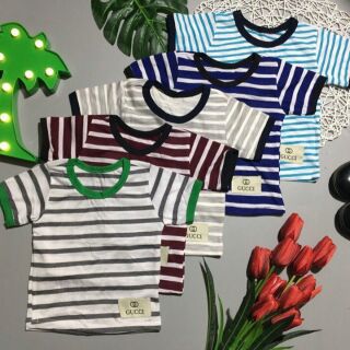 Áo thun kẻ 100% cotton bé trai bé gái hàng Việt Nam