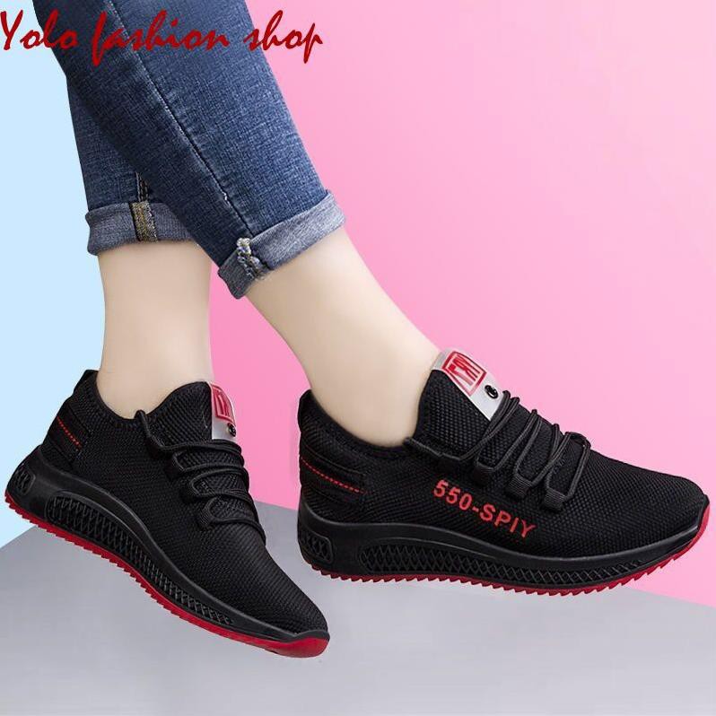 [Mã FAMAYWA2 giảm 10k đơn từ 50k] Giày thể thao nữ đế êm giày thể thao đi bộ phối màu xinh xắn-TT13