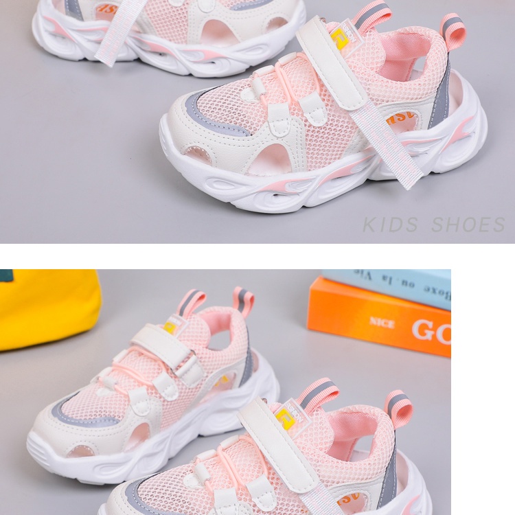 Sandal Phối Lưới Thoáng Khí Thời Trang Mùa Hè 2022 Cho Bé Gái