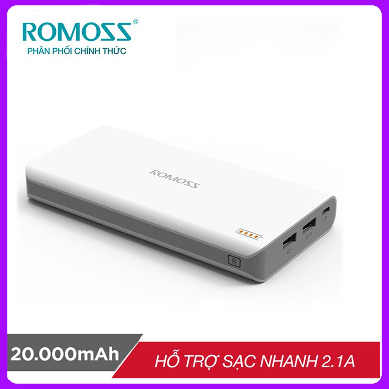 Sạc dự phòng Romoss Sense 6 20000mah - BH 1 năm chính hãng | Pin dự phòng