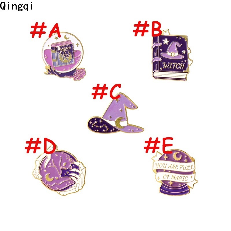 Ghim cài áo MISS ZOE chủ đề phù thủy tông màu tím thời trang