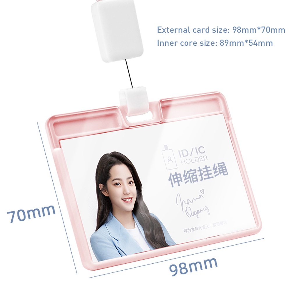 Dây đeo thẻ tên trong suốt có khóa gài thiết kế thời trang cho nữ