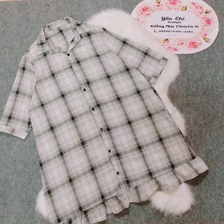[HOT] Đầm Sơ Mi Caro Đuôi Cá