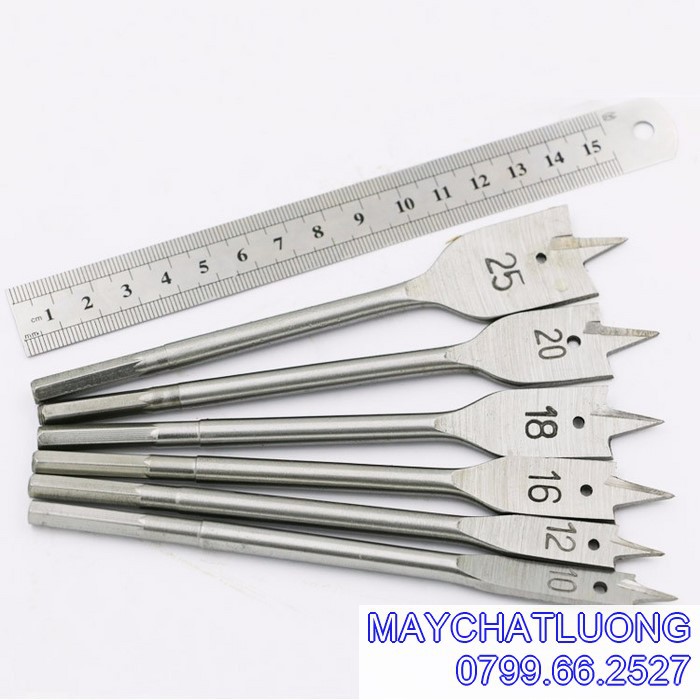 BỘ 6 MŨI KHOAN KHOÉT GỖ ĐUÔI CÁ CHUYÊN DỤNG