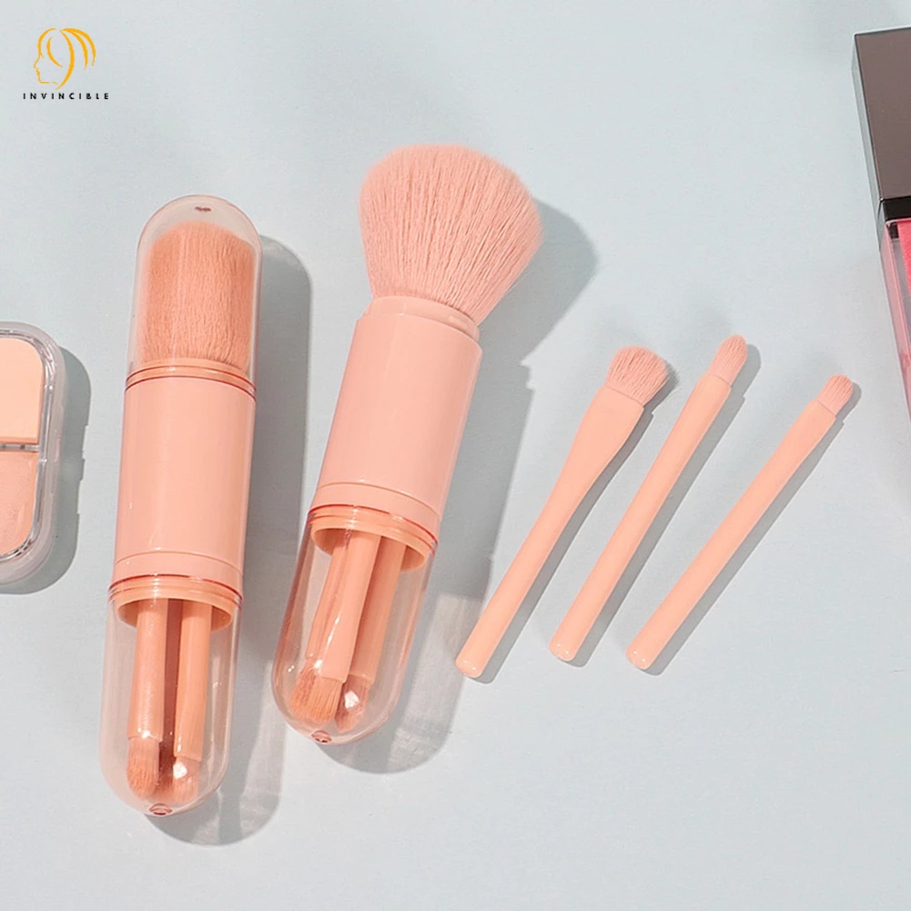 [Hàng mới về] Bộ cọ trang điểm 4 trong 1 thu gọn được tiện lợi