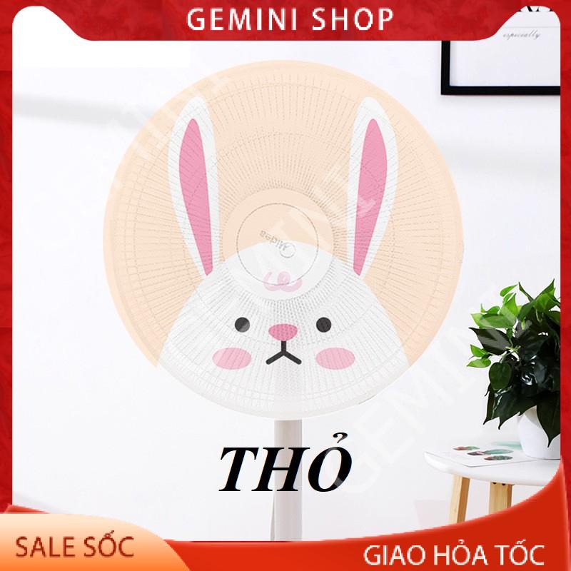 Lưới Vải Bọc Lồng Quạt Máy Có Dây Rút An Toàn Cho Bé Mẫu Hoạt Hình Dễ Thương LBQ GEMINI SHOP