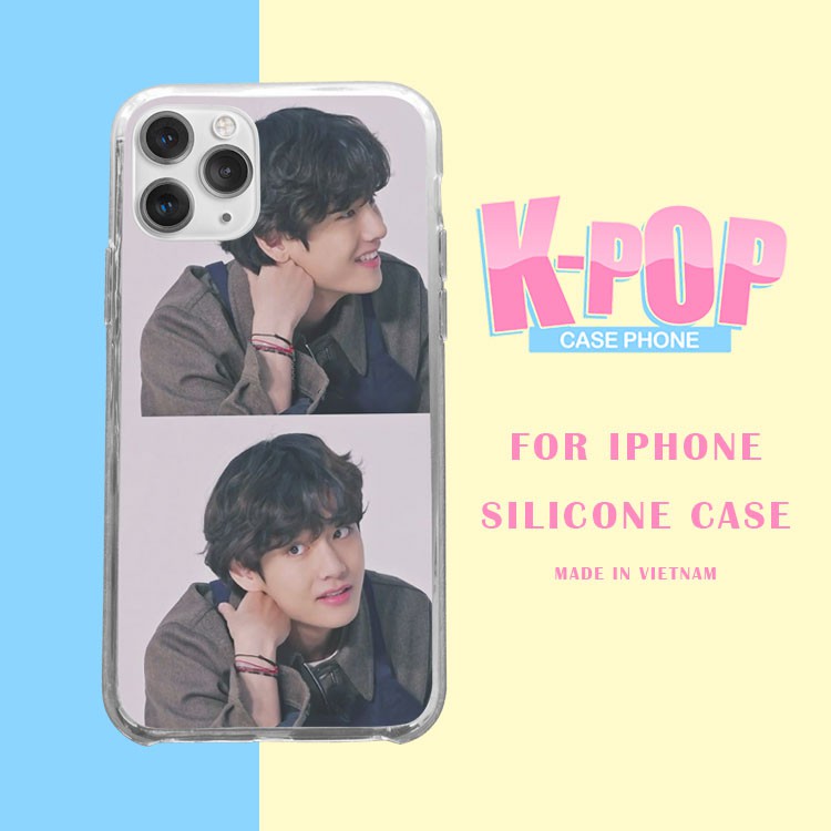 Ốp điện thoại đẹp BTS taehyung cười ngượng iPhone 8 Plus 7Plus X XR Xs Max 6 6s Plus 11 Pro Max BLUBTS0657