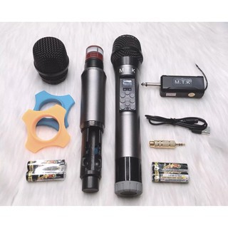 [loại 1] Micro không dây MTK chuyên karaoke gia đình, micro oto, thu âm livestream, tùy chỉnh Bass,Treble trên thân mic